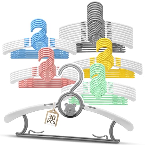 Yonality Lot de 30 cintres Extensibles pour Enfants 28cm-36cm, cintres bébé Plastique...