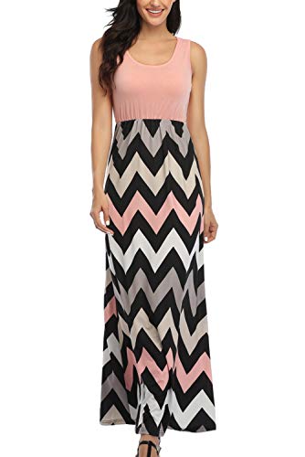 Image of Lacavocor Womens Summer Maxi Dress Tank Top Sleeveless Long Dresses