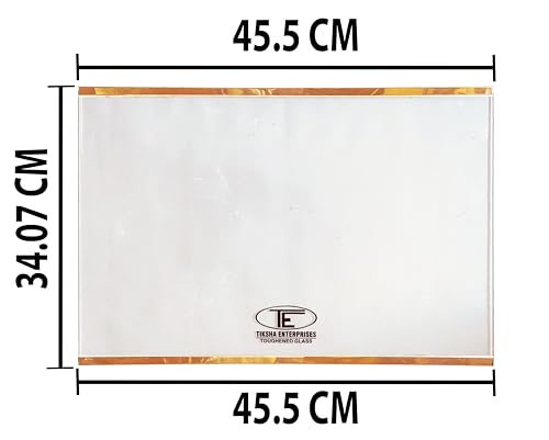 Image of Main TOUGHENED Glass 455 x 345 Shelf Compatible with SAM-SNG RT28 Double Door Fridge with Yellow Mirror Finish, Match Then Order