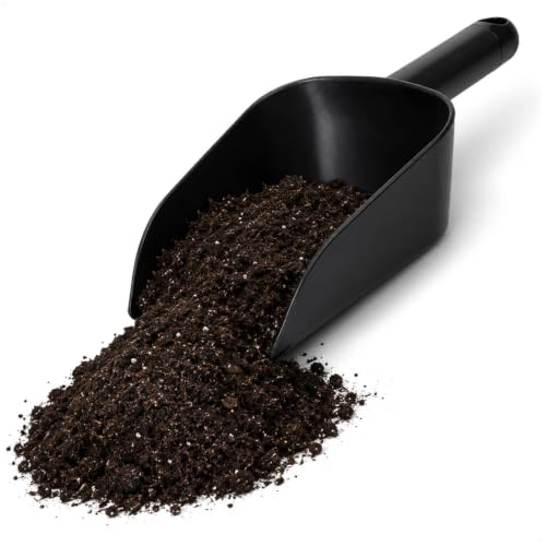 com-four® Kunststoff Schüttschaufel 26,5 cm, Universalschaufel Schwarz