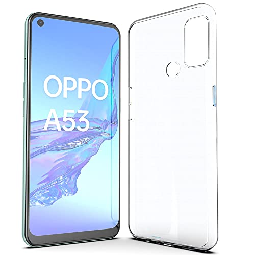 N NEWTOP Custodia Cover Compatibile con OPPO A53 - A53S, Morbido TPU CLEAR Gel Silicone Anti Graffio Trasparente Slim Sottile Flessibile Case Posteriore Protettiva