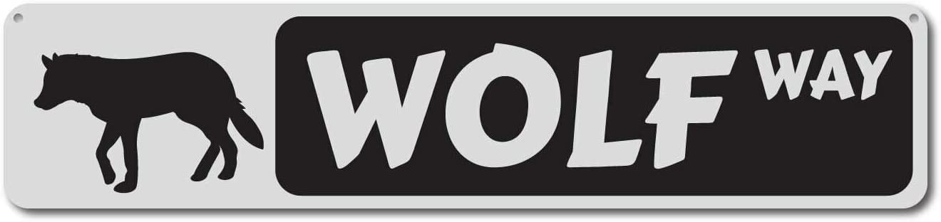 Wolf Way Wolf Lover Metal Tin Sign Home Store Cafe Wall Decor Tin Sign Metal Sign Vintage 16x6 Inch Poster