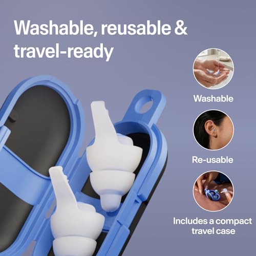 Image of Alpine SleepDeep Earplugs for Sleeping - Side Sleepers & Snoring - Ultra-Soft Noise Reducing Earplugs - 27dB SNR - Hypoallergenic, Silicone-Free - 1 Pair (M)