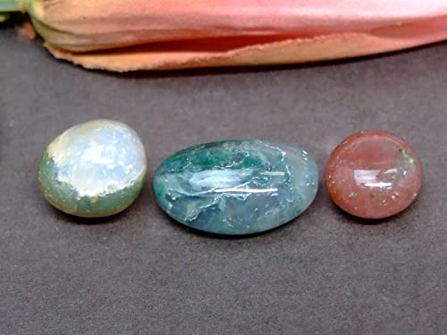 g3-599A 1個売り 24mm×13mm～13mm×12mm モスアゲート 原石 穴なし ブラジル産 天然石 パワーストーン