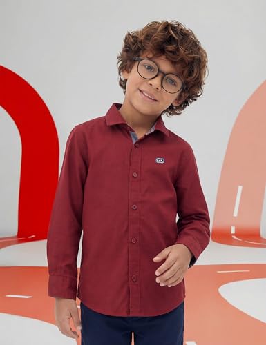 Image of Amazon Brand - Symbol Boys 100% Cotton Casual Shirt | Full Sleeves | Regular Fit | Age 2-14 Years