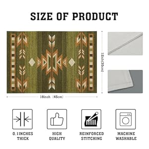 Giwawa Southwestern Placemats Set of 4 Rustic Green Tribal Geometric Decorative Table Mat Antique Native American Heat Resistant Washable Place Mats 12x18Inch for Dining Kitchen Farmhouse Decor Giwawa Southwestern Placemats Set of 4 Rustic Green Tribal Geometric Decorative Table Mat Antique Native American Heat Resistant Washable Place Mats 12x18Inch for Dining Kitchen Farmhouse Decor
