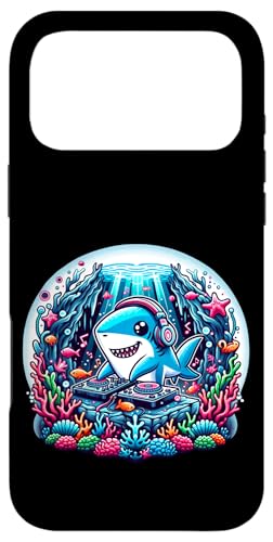 Funny Shark Dj wbhtH OtBbN j̎q LbY Y X}zP[X iPhone 17 Pro Max p