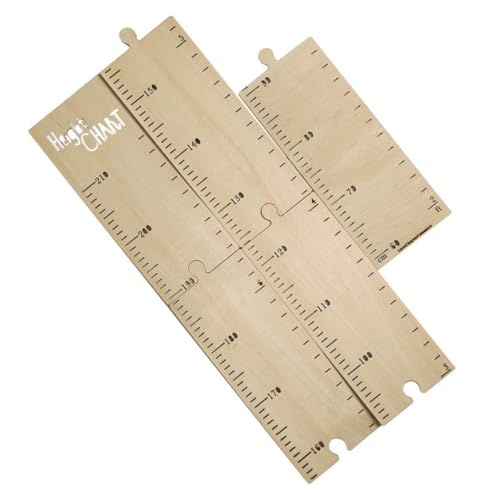 Tabla de crecimiento de madera beige para atesorar el desarrollo de tu bebé