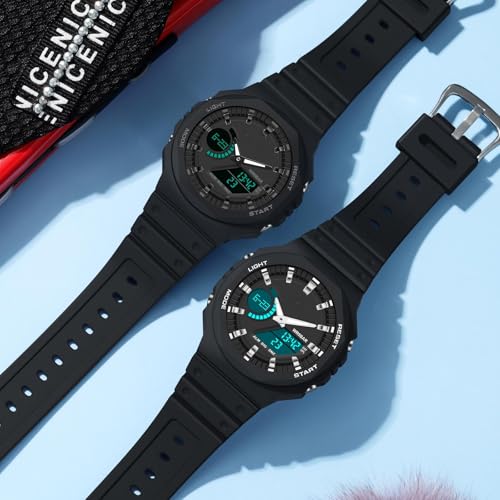 findtime Black Unisex Watches Digital, Watches for Men Women Waterproof Sports Electronic Men's Wristwatches Reloj Deportivo para Hombre LED Stopwatch2
