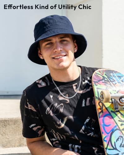 QEUOYSS Cotton Vintage Bucket Hat