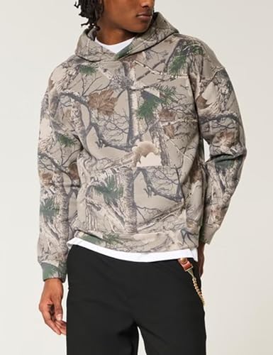 Image of Dsewpaur Camo Fleece Hoodie For Women Long Sleeve Drop Shoulder Oversized Hooded Sweatshirt Pullover With Pocket