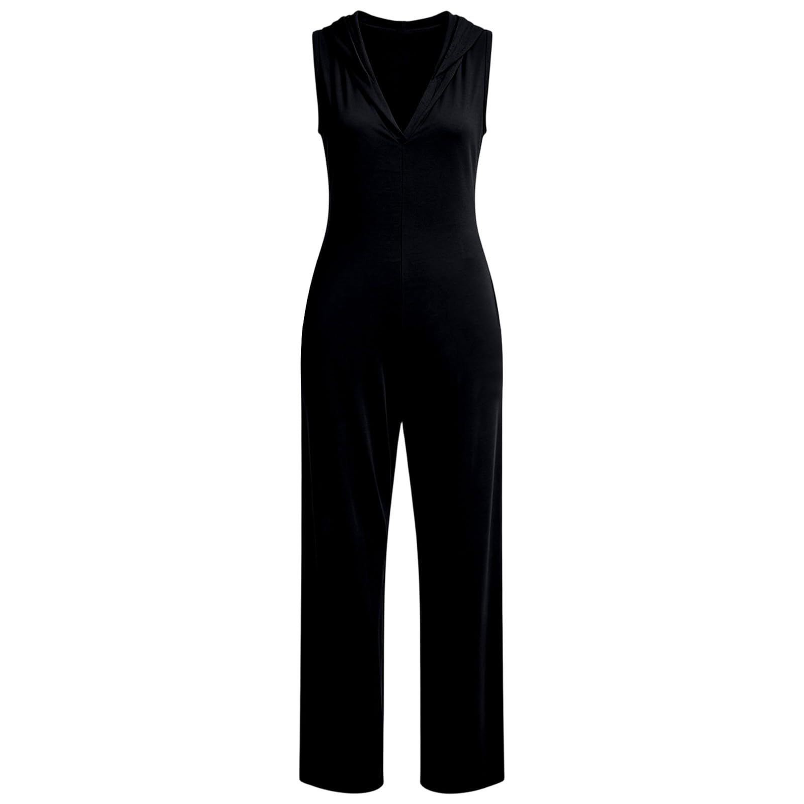 Mono con capucha, cuello y bolsillos, pierna ancha, ligero para verano, mujer, estilo casual y cómodo, perfecto para actividades al aire libre, viajes y descanso, colores vivos