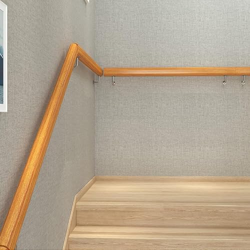 Support de rampe extérieure et barre de support de rampe d'escalier en bois pour balcon et jardin
