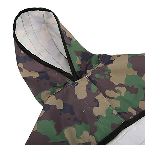 image for HDE Dog Raincoat Jacket Reflective Adjustable Hooded Pet Poncho Rain C