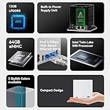 Beelink ME Mini PC Intel N95, 12GB LPDDR5, 64GB eMMC+1TB SSD, 6*M.2 SSD Slots, ME Mini Computer Support Dual 2.5G LAN, Cloud Disk, Virtual Machine, Soft Router, NAS, HTPC