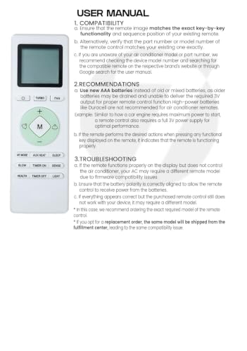 Image of 7-SAT Compatible with Lloyd ac Remote Original 1.5 ton Compatible for Split & Window AC (Come with 2 AAA Batteries)