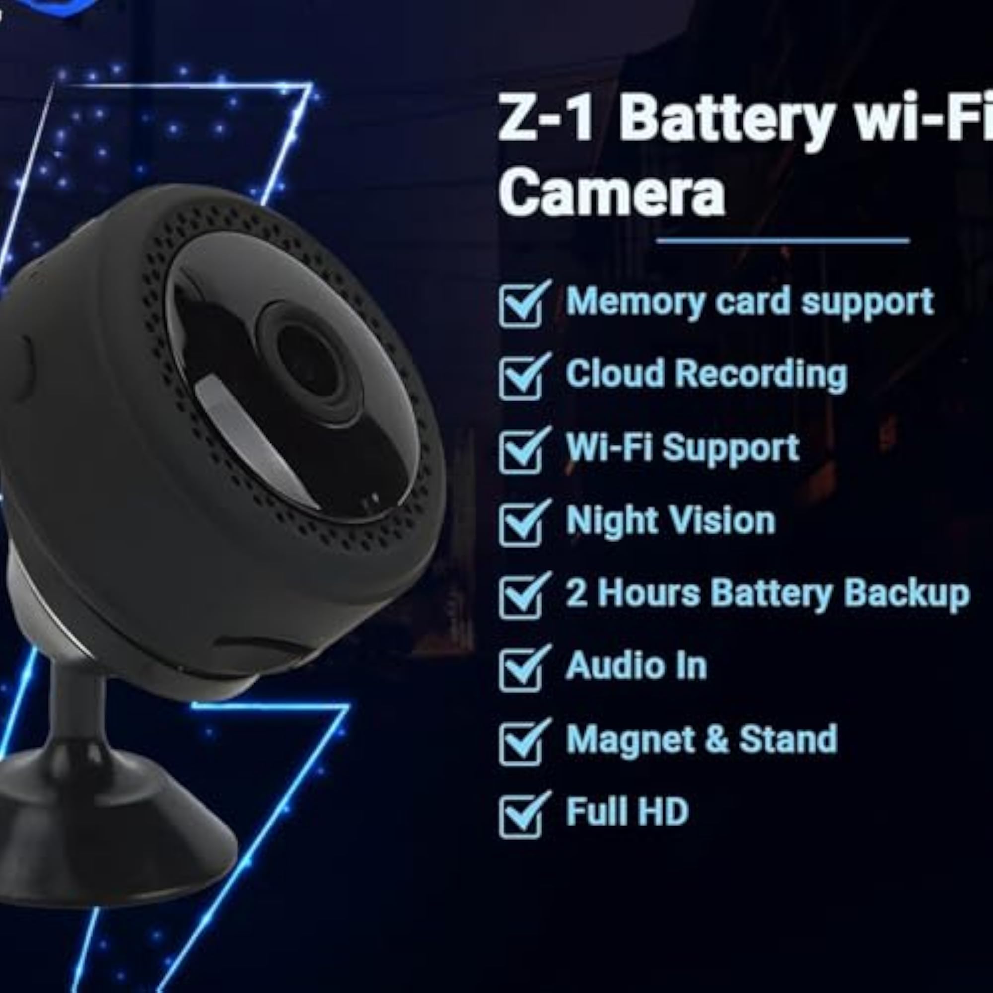 2MP Full HD Magnetic Mini Camera 1080P Wireless Security Video Capture