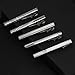5 Pcs Classic Tie Clips Set Regular Ties Necktie Wedding Business Tie Bar Clips Fashion Jewelry for Men Boy Gold Blue Black Silver (silver)