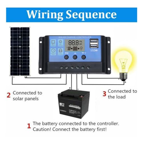 Panel solar flexible 100W y controlador 100A para carga de bateria 12V en furgoneta camper 8