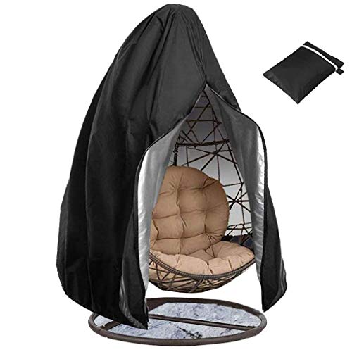 RASHION Cubierta de Silla Colgante de Huevo para Patio - Cubierta de Silla giratoria Impermeable para jardín con Cremallera, 190x115cm /...