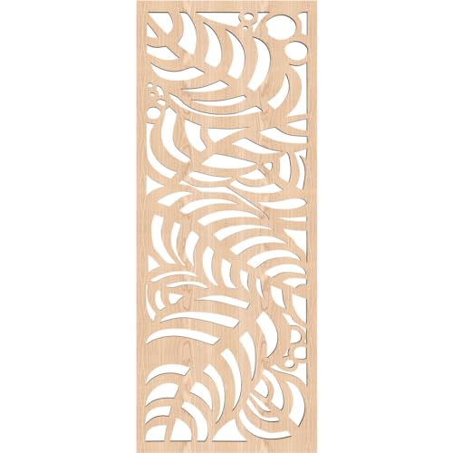 Image of 11 3 /8 inchW x 29 3 /8 inchH x 3 /8 inchT Mills Decorative Fretwork Wood Wall Panels, Red Oak