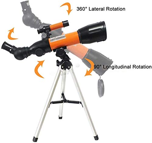 Telescopio Refractor 50mm con trípode ajustable para principiantes miniatura 5