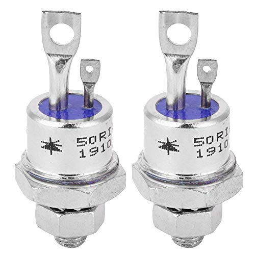 Tiristor SCR, 50RIA120 50A 1200V Tipo de perno Rectificador de tiristor, para circuito de convectores Control de motor regulado por batería (2 piezas)