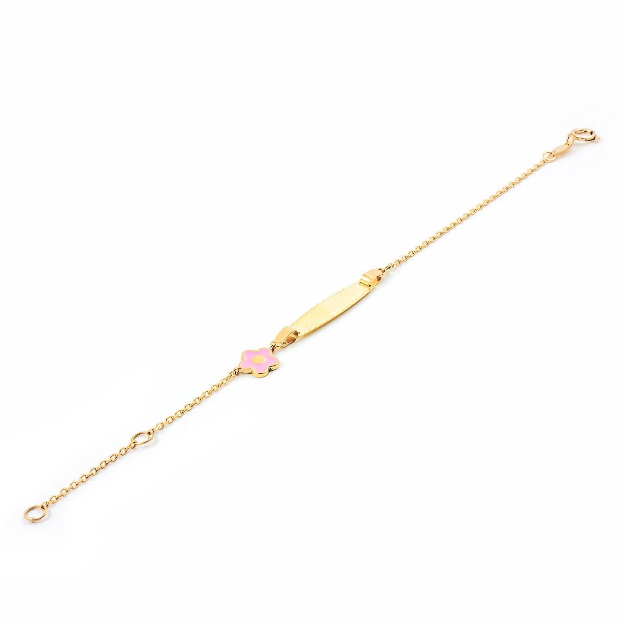 Monde Petit Bracciale fiore per bambini - oro giallo 9k (375) - Scatola Regalo - Certificato di garanzia