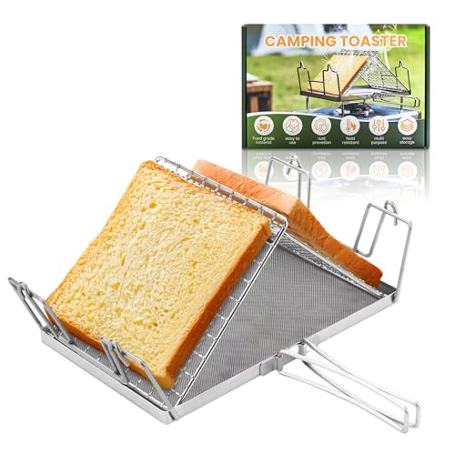 AGIgear Stainless Steel Collapsible Toaster Foldable Camping Toaster