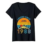 Photo Gallery donna 34th birthday gifts idea legend since june 1988 34 years old maglietta con collo a v Photo Gallery donna 34th birthday gifts idea legend since june 1988 34 years old maglietta con collo a v