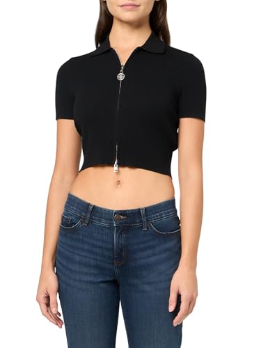 Chemise courte zippée en jersey doux HUGO avec col chemisier moderne