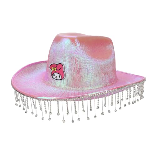 Chapeau de cowboy rose My Melody idéal pour festival soirée déguisée et cosplay kawaii
