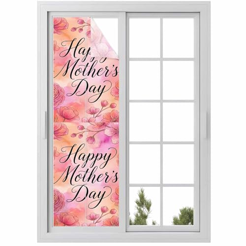 Window Privacy Film Frosted LBCASA 17.7x78.7 in Rojo