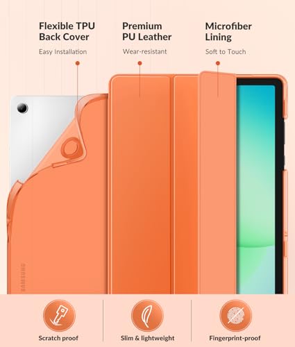 Image of MoKo Case for Samsung Galaxy Tab A11+ Plus 11 inch 2025, Cosmic Orange