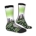 XZDZDX Urban Jungle Polyester Mid-Calf Socks 2 Black-1 for Unisex - Skin-Friendly Elastic Fashion Crew Socks