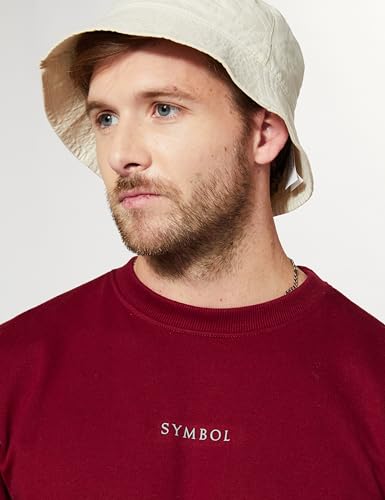 Image of Amazon Brand - Symbol Men Cotton Rich Light Weight Crew Neck Sweatshirt (Regular Fit) (Available in Plus Sizes)