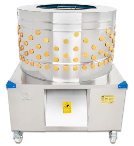Foto von Beeketal 'BRM2250' Geflügelrupfmaschine auf Rollen für schwere Gänse und Puten, Nassrupfmaschine Kapazität: ca. 400-500 Geflügel pro Stunde (max. 32 kg Belastung oder 20 kg pro Tier)