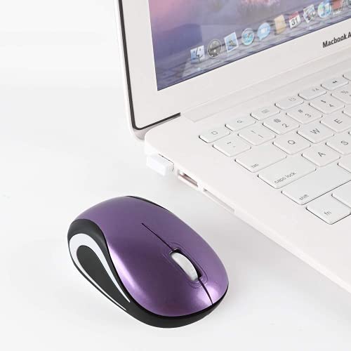 Image of elec Space Mini Small Wireless Mouse for Kids Children 3-7 Years Old Child Size Travel Mouse Portable Mini Cordless Mice with USB Receiver for PC Laptop Computer Purple