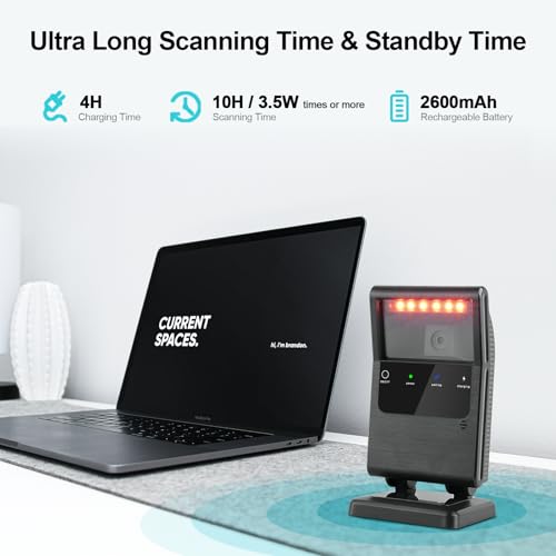 Scanner de codes-barres 2D sans fil lecteur QR code omnidirectionnel pour écran de caisse - 6