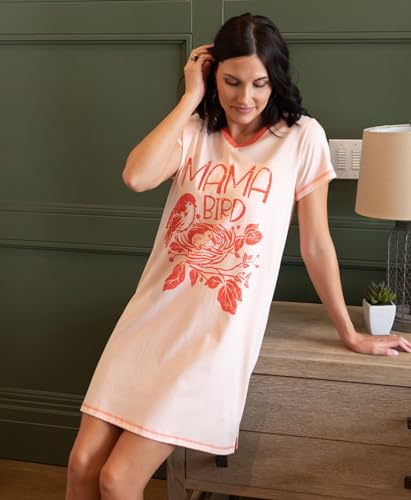 Image of Lazy One Women's Novelty Nightshirt - Funny Cotton Nightgown, Cute V-neck Sleep Shirts, Women's Sleepwear