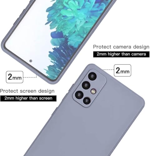 Image of DIZORO Liquid Silicone Soft Back Cover Case Designed for Samsung Galaxy M51 (Lavender Grey)