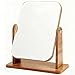 Fiwooze Stehend Holz Tischspiegel, Stehend Holz Makeup Spiegel, Standspiegel Klein für Schminktisch Schreibtisch, Schlafzimmer, 24 x 19cm