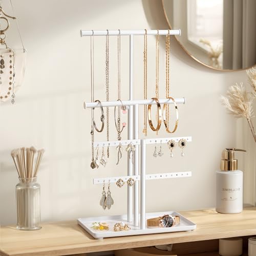 Support de collier Josmimic et présentoir à bijoux blanc d'exception