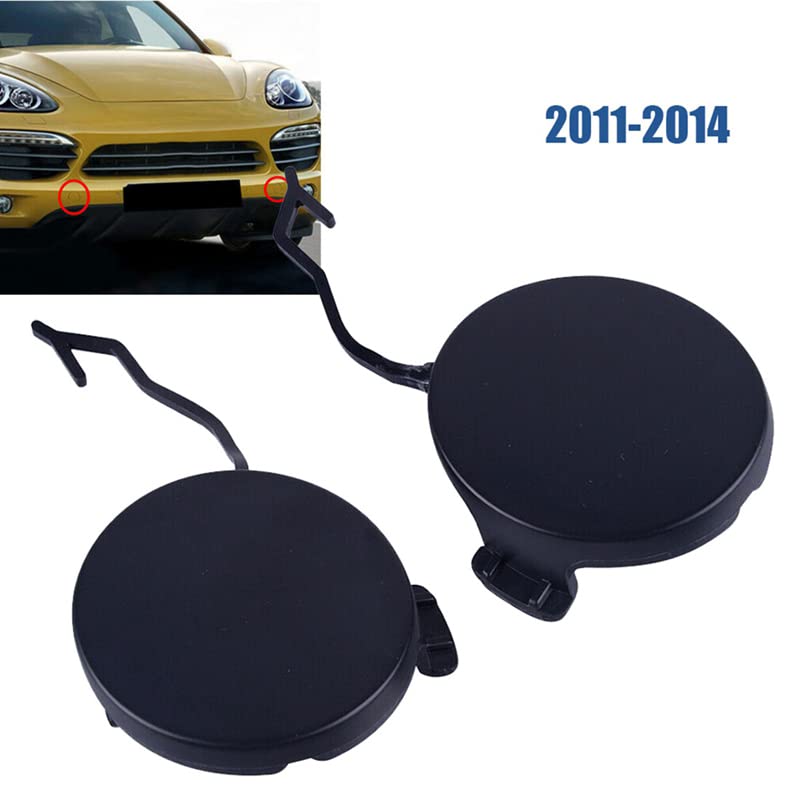 Goholy Car Front Bumper Tow Hook Cover Compatible With Porsche Cayenne 2011 2012 2013 2014 Trailer Cover Cap ‎95850515600 Small Lid Towing Eye Cap - View #2