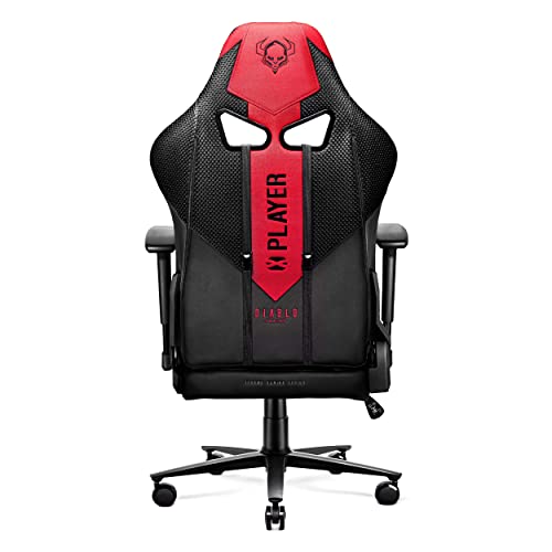 Diablo Sedia da Gaming in Tessuto X-Player 2.0 - Gaming Chair Ergonomica con Braccioli 3D - Cuscino Cervicale/Lombare Funzione Dondolo - Sedia per PC, Poltrona Gaming, Sedia Ufficio 160 kg - King (XL) - Sedia gaming - Immagine 6