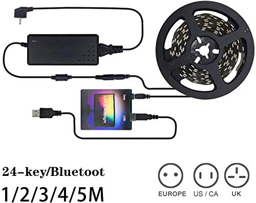 Preisvergleich Produktbild LED-Lichtbänder, DIY Ambilight TV PC Traumbildschirm USB LED-Streifenbildschirm Hintergrundbeleuchtung, für Schlafzimmer, Wohnzimmer, Fernseher, Bar, Außenbereich usw. (Bluetooth, 4m)