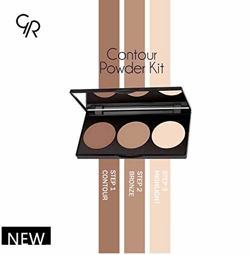 Golden Rose Long Lasting Matte Powder Contour Kit - Highlight, Bronze, & Contour Set Makeup Palette