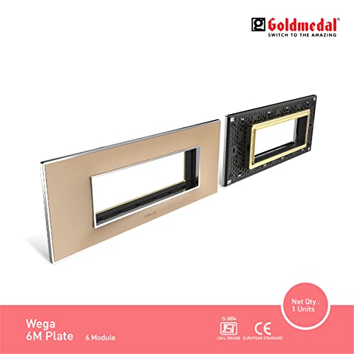 Image of Goldmedal Wega 6 Module Cover Plate, Gold