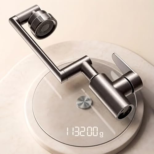 Robinet cuisine rabattable à bras robotique et 4 jets d'eau
