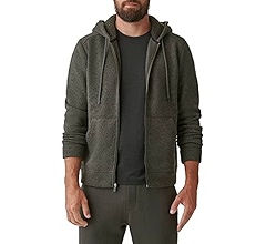 BASS OUTDOOR Men's Sherpa Lined Hood Zip-up Jacket, Gargoyle
